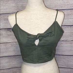NWOT AERIE TIE-FRONT CROP TOP